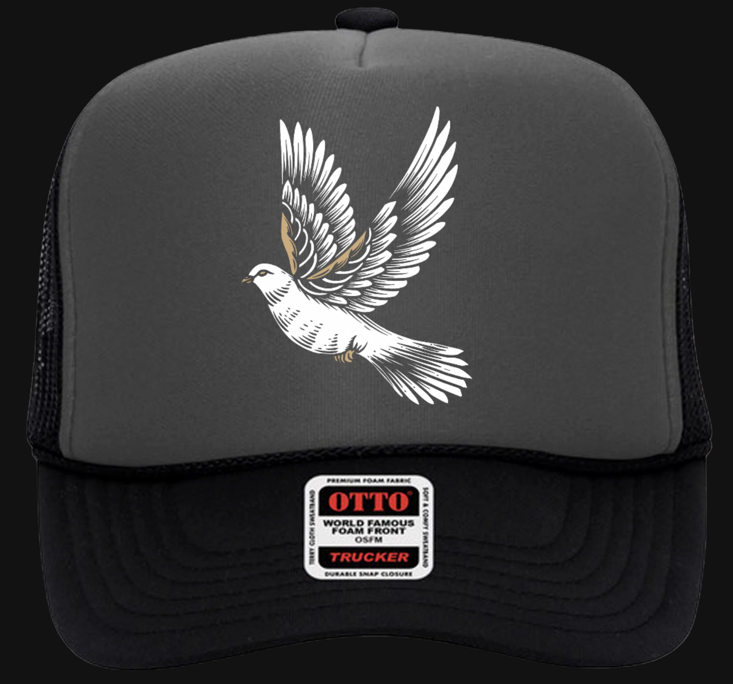 COME JESUS COME (DOVE FOAM TRUCKER) - Black/Grey