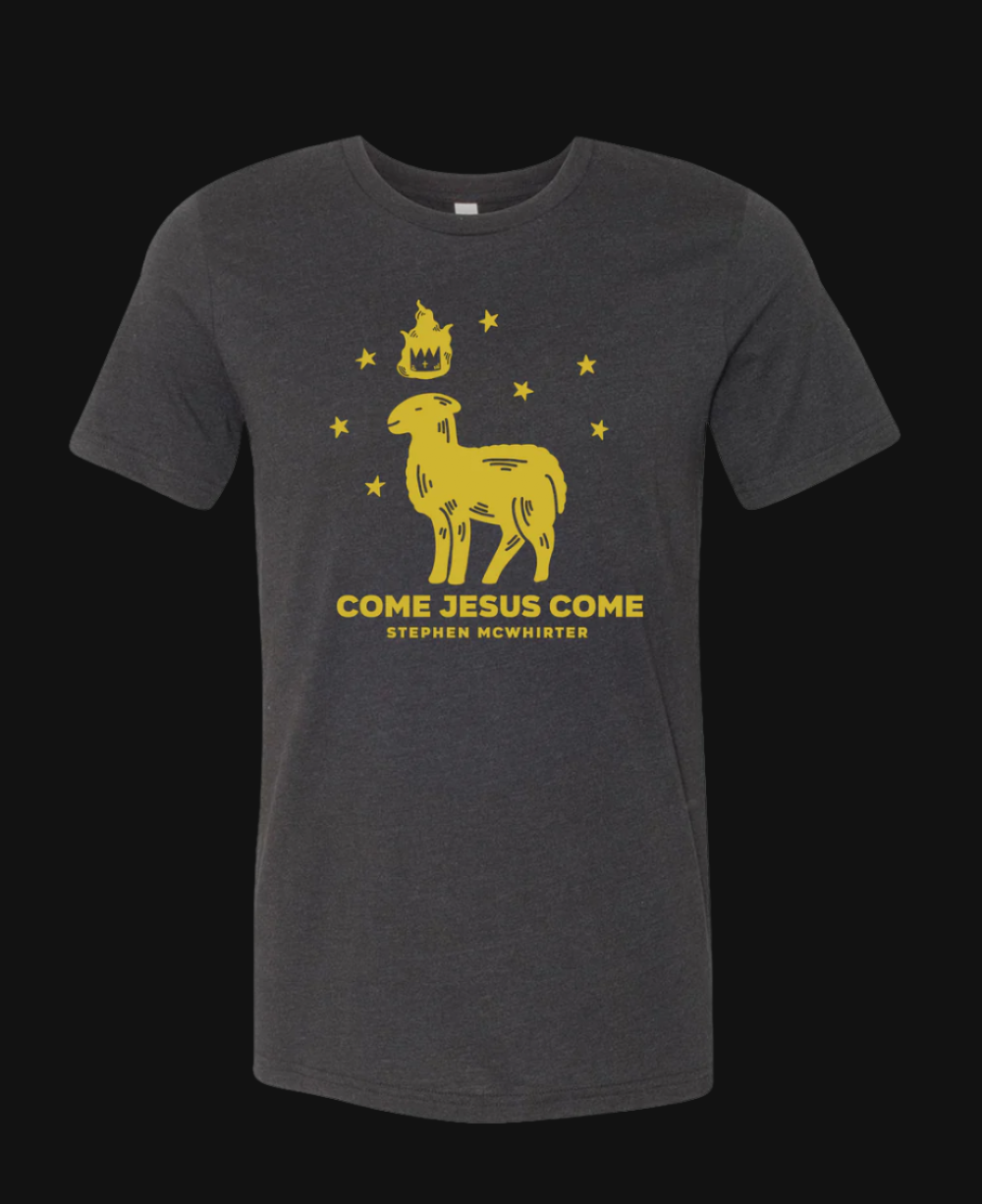 COME JESUS COME T-SHIRT // HEATHERED BLACK