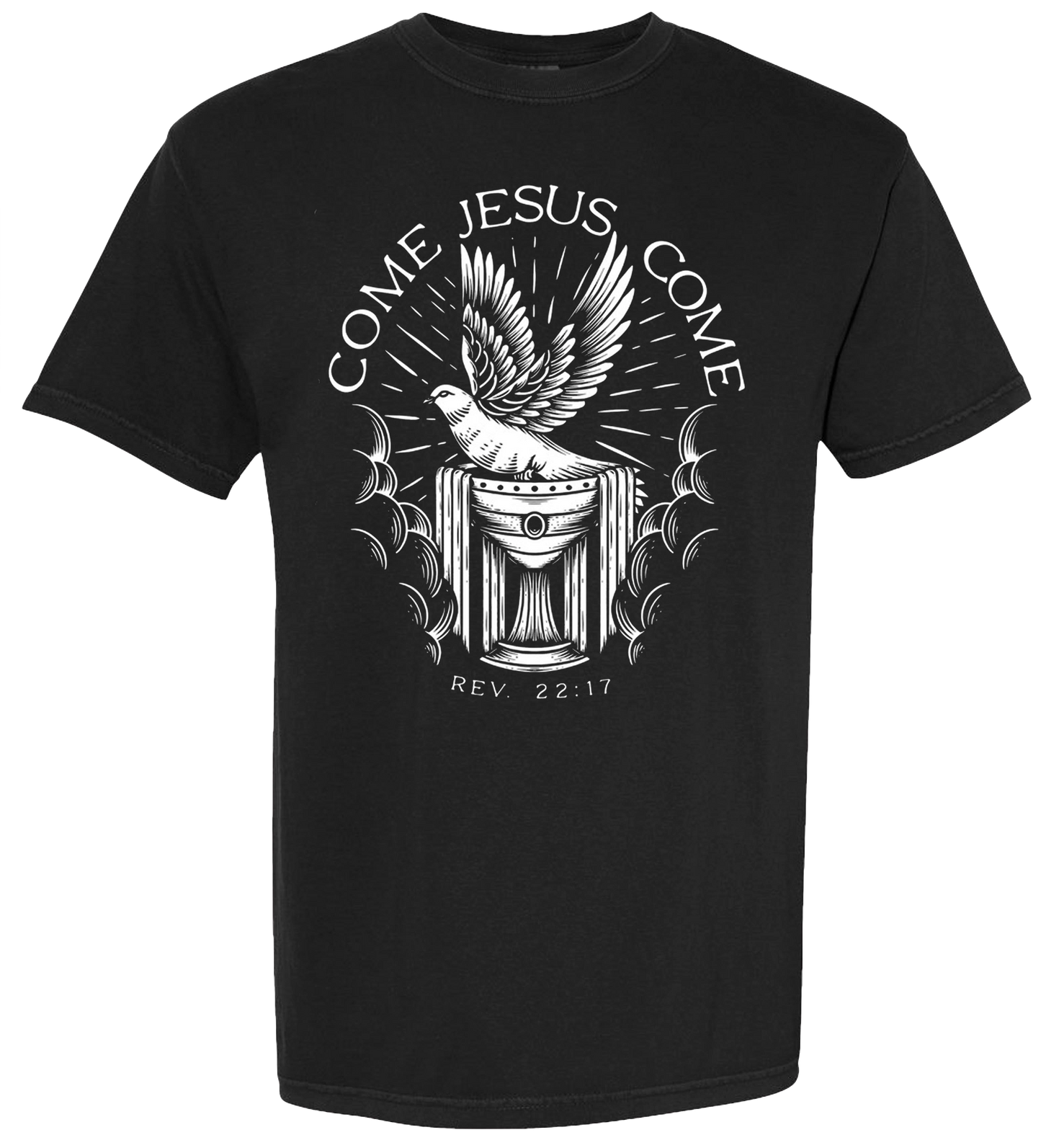 Come Jesus Come Dove Tee - Black and White