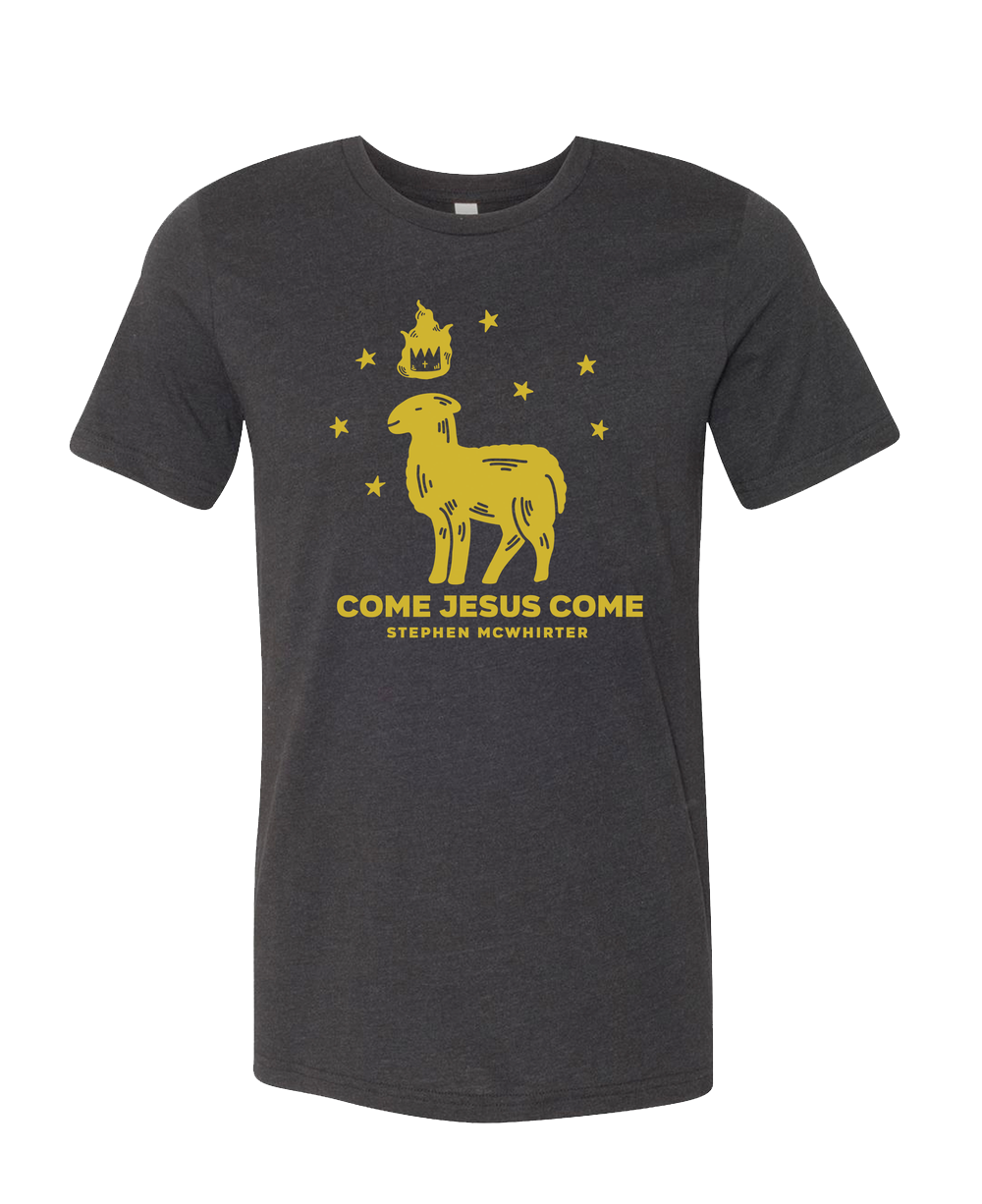 COME JESUS COME T-SHIRT // HEATHERED BLACK