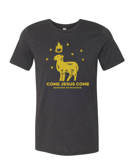 COME JESUS COME T-SHIRT // HEATHERED BLACK